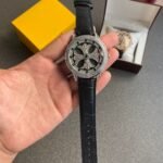 Premium Diamond Spinner Leather Watch (SG-910)