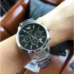Premium Emporio Armani Watch Silver Black For Men (SL997)