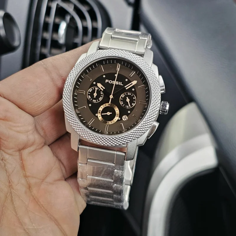 Premium Men’s Fossil Watch Sliver Stainless Steel (SG-259)