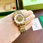 Premium Rolex Auto Watch Gold-TT-White For Men (LAZ763)