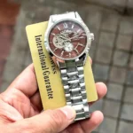 Premium Seiko Automatic Watch Siler Brown For Men (FT1405)