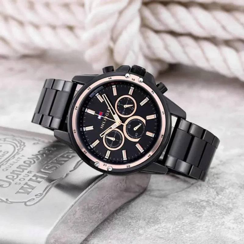 Premium Tommy Hilfiger Watch Mason Black Black For Men (CSO1617)