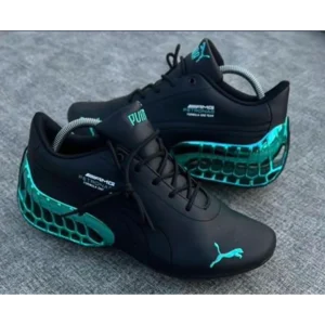 Imported Puma Petronas Black Green Shine Shoes for Men (HS31)