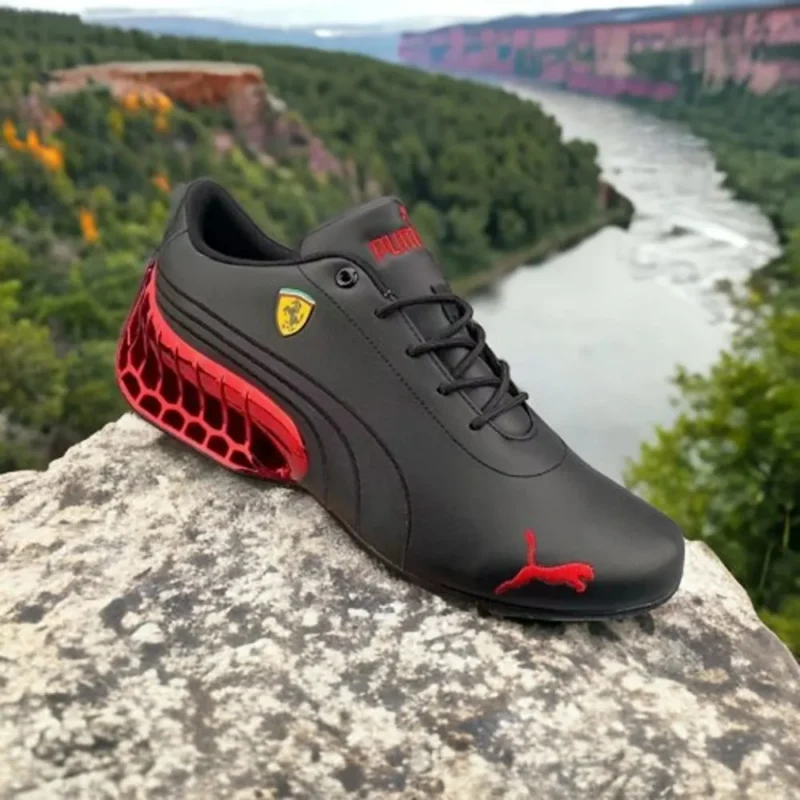 Trendy Puma Petronas Black Red Shoes for Men (HS38)