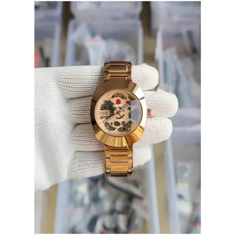 Rado Watch Diastar Automatic Skeleton Gold For Men (FIT540)