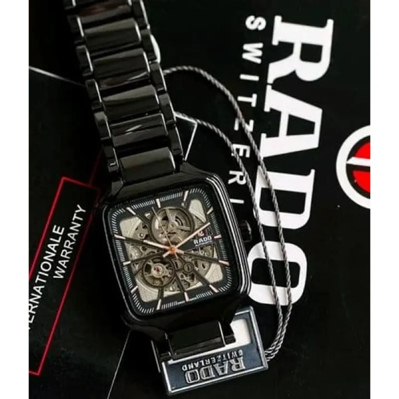 Rado Watch True Square Ceramic Black Automatic For Men (SW1419)