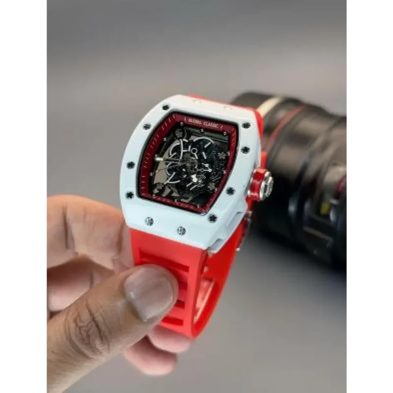 Richard Mile Watch Red skeleton For Men (SW1253)