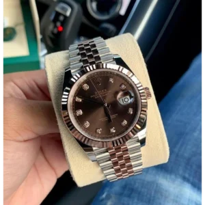 Rolex Oyster Watch Perpetual Date Just Diamond Working Like Automatic For Men (SL795)