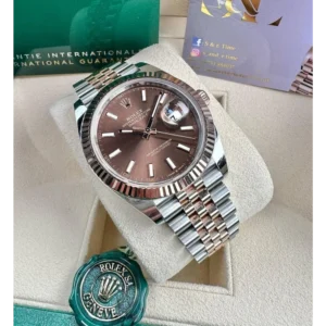 Rolex Oyster Watch Perpetual Date Just Silver-Black Working Like Automatic For Men (CSO1636)