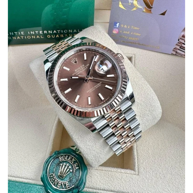 Rolex Oyster Watch Perpetual Date Just Silver-Black Working Like Automatic For Men (CSO1636)