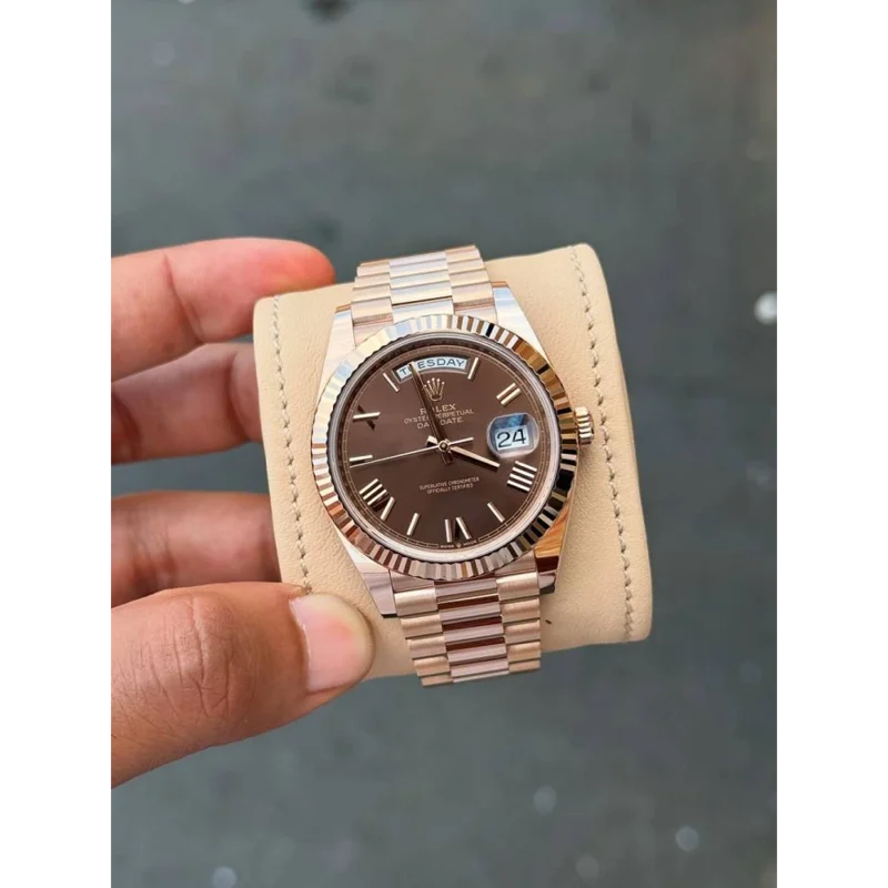 Rolex Oyster Watch Perpetual Day Date 40 Battery Working Like Automatic For Men (CSO1632)