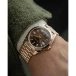 Rolex Oyster Watch Perpetual Day Date 40 Battery Working Like Automatic For Men (CSO1633)