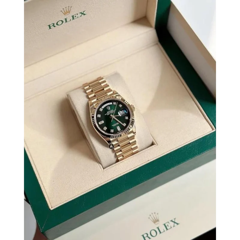 Rolex Oyster Watch Perpetual Day Date 40 Battery Working Like Automatic For Men (SL785)