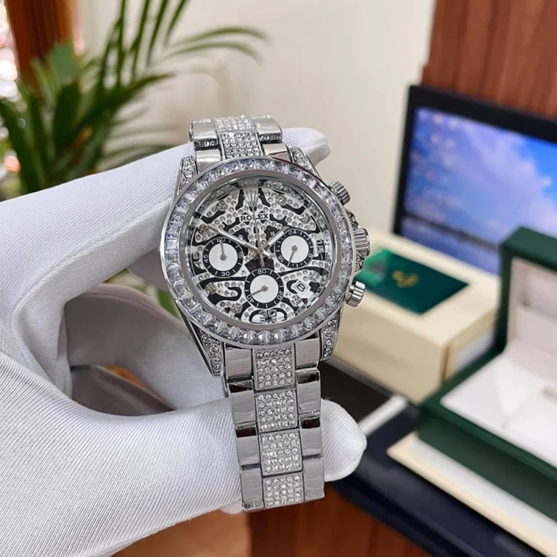 Rolex Oyster Watch Perpetual Tiger Silver For Men (CSO1647)
