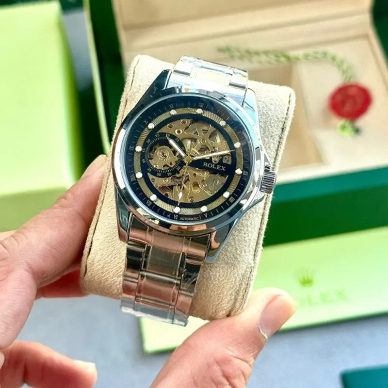 Rolex Watch Automatic Silver Black For Men (BSF518)