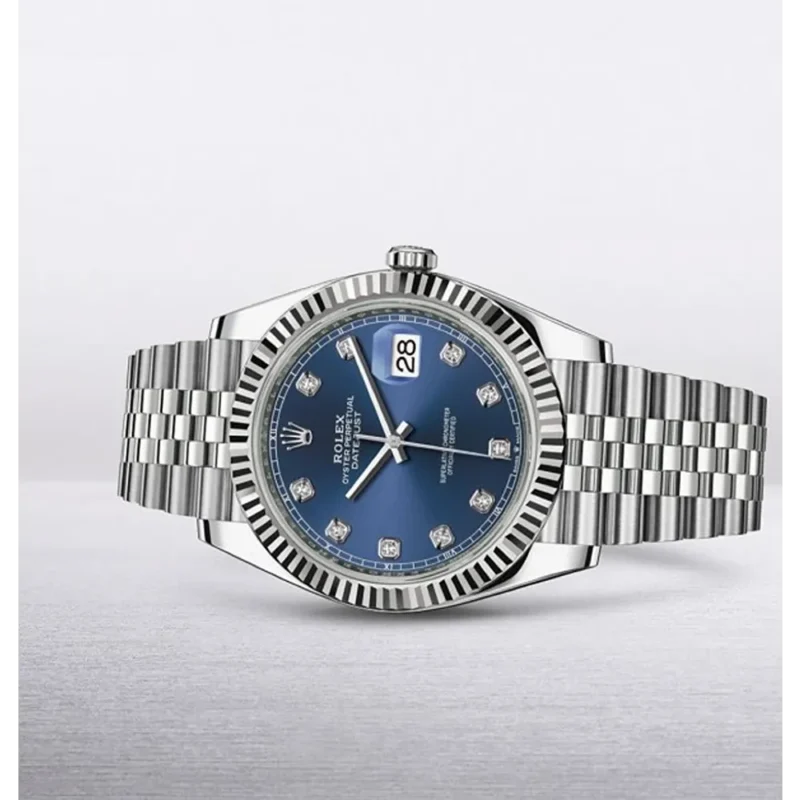 Rolex Watch Date just Diamond For Men (SS123)