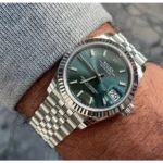 Rolex Watch Date just Diamond For Men (SS124)