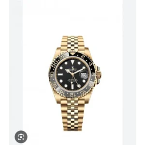 Rolex Watch GMT-Master Gold Black For Men (SS109)