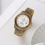 Rolex Watch Oyster Vintage Gold-White For Men (FIT515)