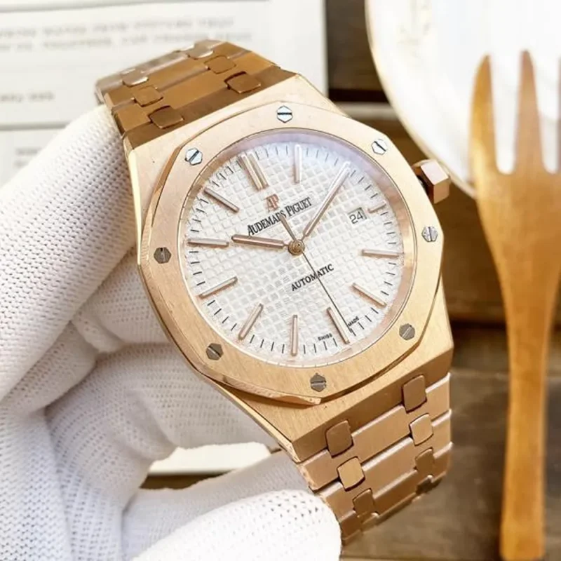 Stylish Audemars Piguet Royal Oak Watch Copper White For Men (BOT880)