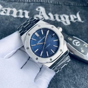 Stylish Audemars Piguet Royal Oak Watch Silver Black For Men (BOT883)