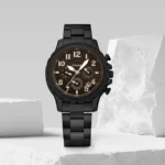 Stylish Fossil Bowman Watch Black Brown For Men (SG1299)