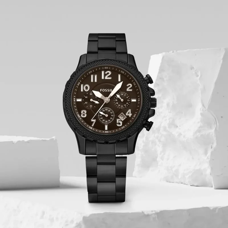 Stylish Fossil Bowman Watch Black Brown For Men (SG1299)