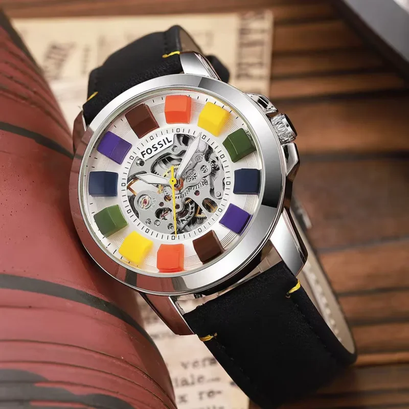 Stylish Fossil Grand Multi Skeleton Watch For Men (LAB1579)