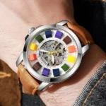 Stylish Fossil Grand Multi Skeleton Watch For Men (SL910)