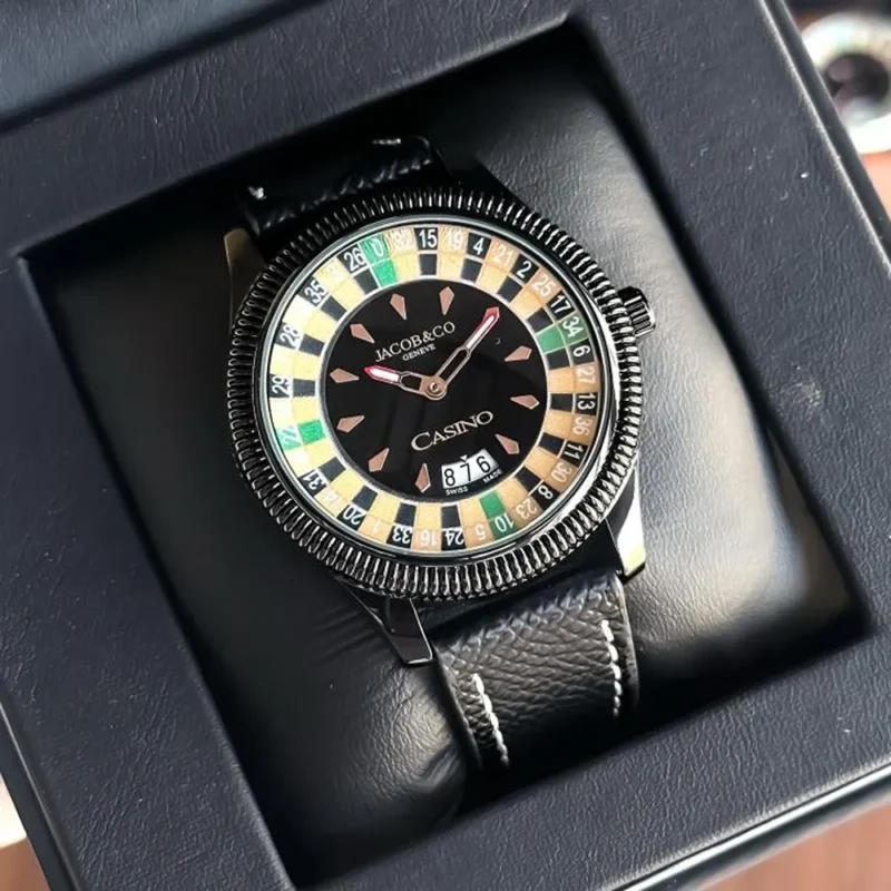 Stylish Jacob & Co Watch Full Black Green For Men (SG752)