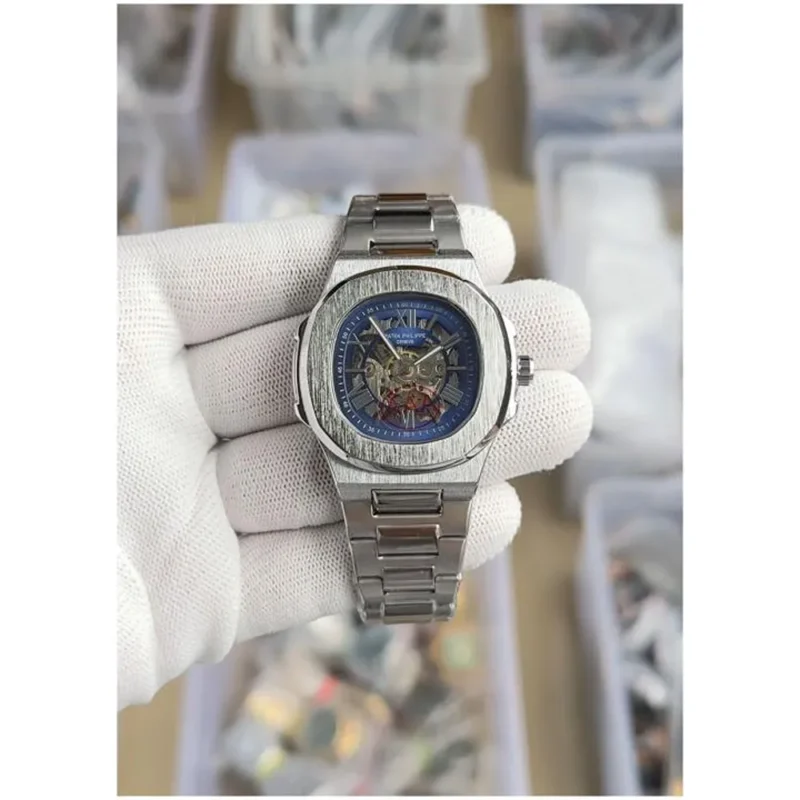 Stylish Patek Philippe Skeleton Watch For Men (BOT927)