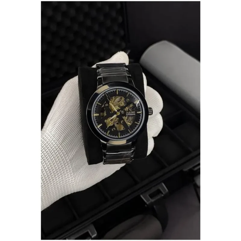 Stylish Rado Centrix Automatic Watch Black Gold For Men (SG2606)