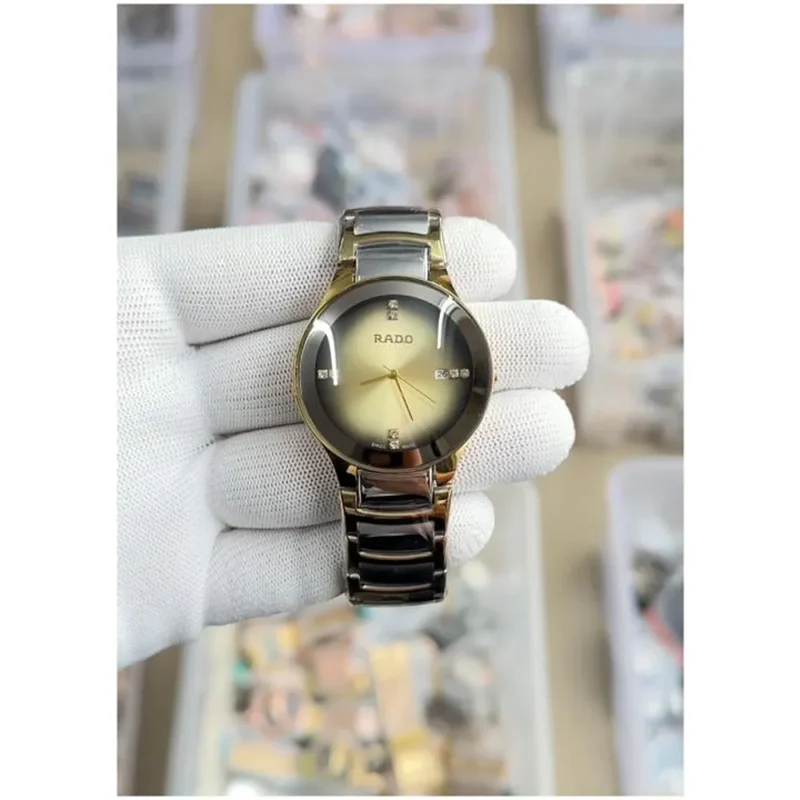 Stylish Rado Jubile Watch Gold Silver Gold For Men (FT881)