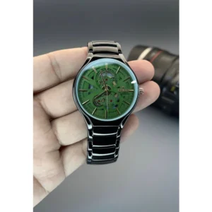 Stylish Rado Watch True Round 40 Black Green For Men (LAB766)
