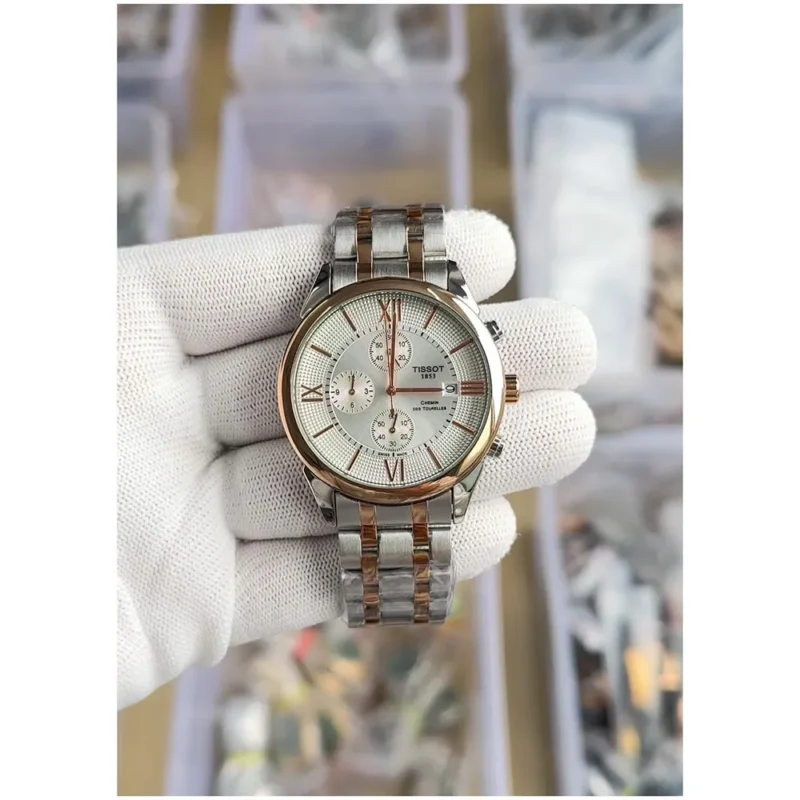 Stylish Tissot 1853 Watch Two Tone Copper White For Men (LAB1560)