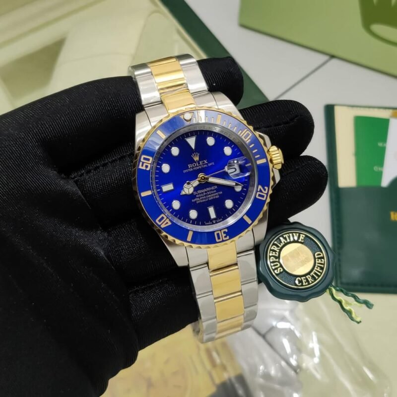 Trending Men Rolex Tuton Blue Watch With Stainless Steel strap (SG-269) Trending Men Rolex Tuton Blue Watch With Stainless Steel strap (SG-269)