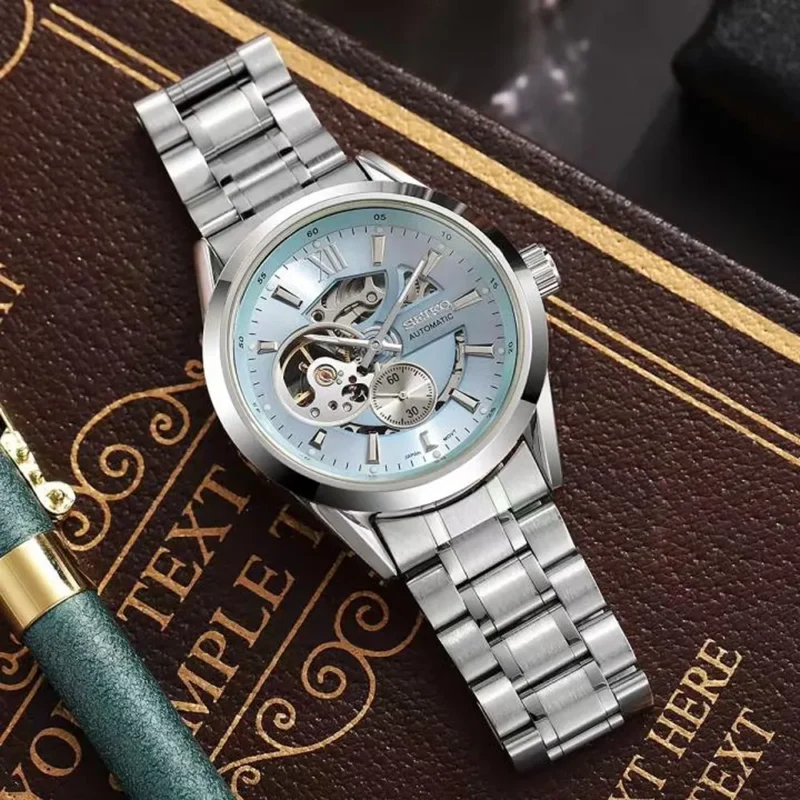 Trendy Seiko Automatic Watch All Working Open Back For Men (FT1385) Trendy Seiko Automatic Watch All Working Open Back For Men (FT1385)