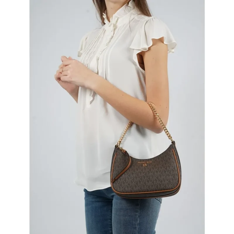 Stylish Michael Kors Pochette Bag Jet Set Charm Small Logo For Women (FT656)
