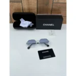 Stylish Chanel Sunglasses Silver Blue (CSO1764)