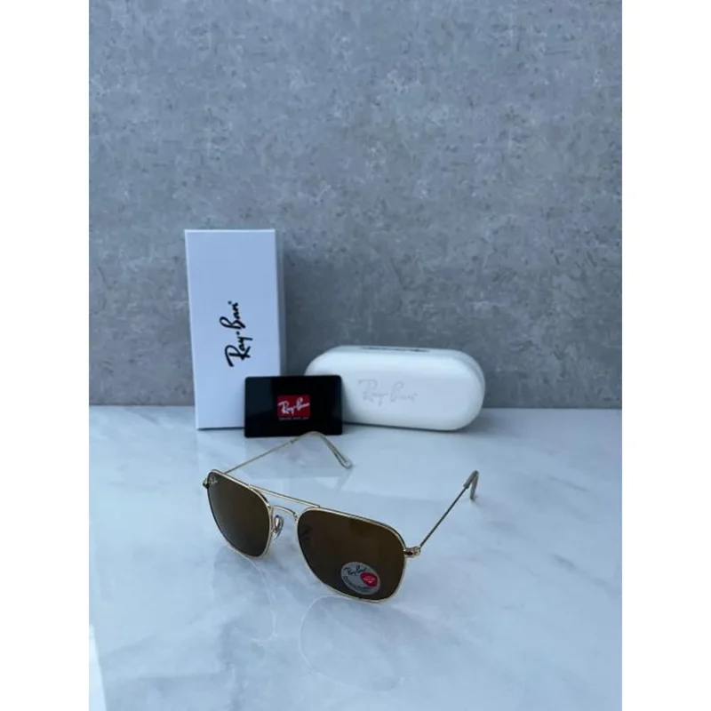 Premium Rayban Sunglasses 3136 Brown Gold (SUP143)