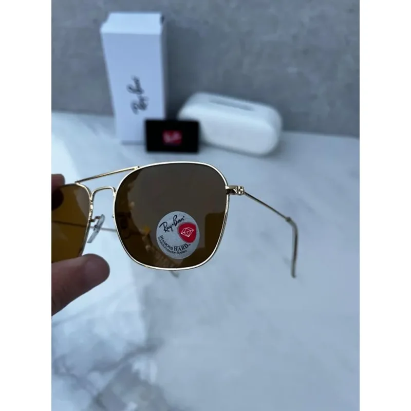 126-17.webp Premium Rayban Sunglasses 3136 Brown Gold (SUP143)