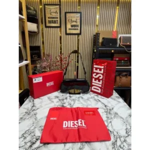 Trendy Diesel Glossy Shoulder Bag With Box & Dust Bag For Women (FT992)