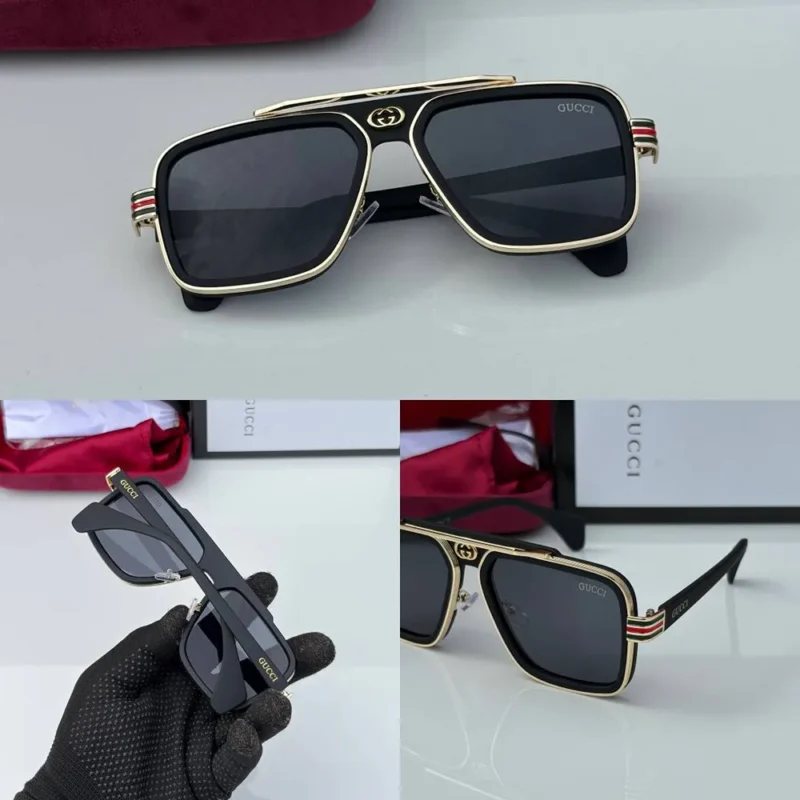 Stylish Gucci Sunglasses Golden Black (CSO1783)