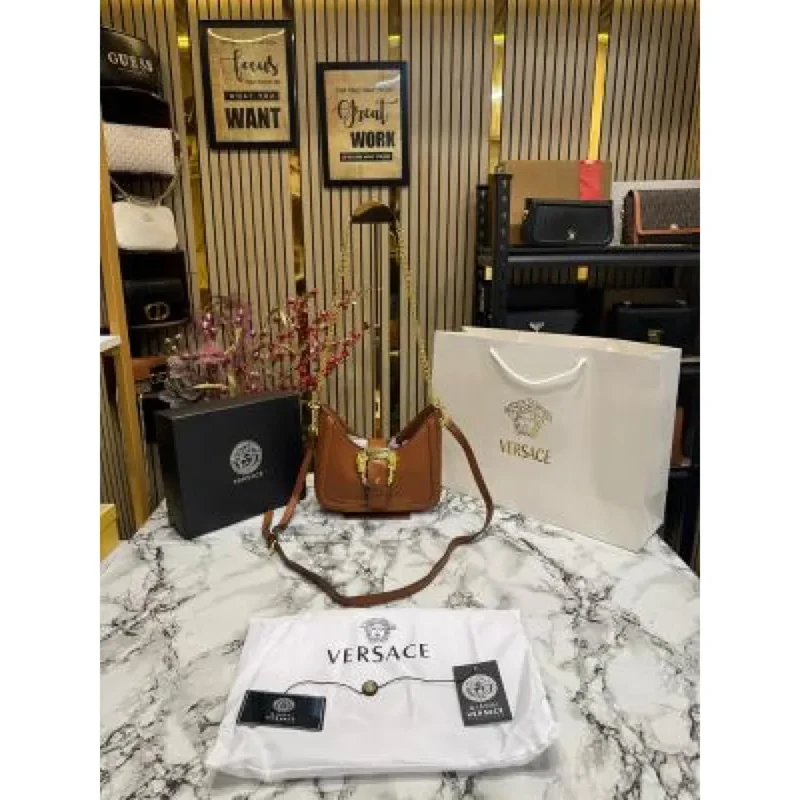 Premium Versace Jeans Couture Shoulder Bag Brown For Women (SL1127)