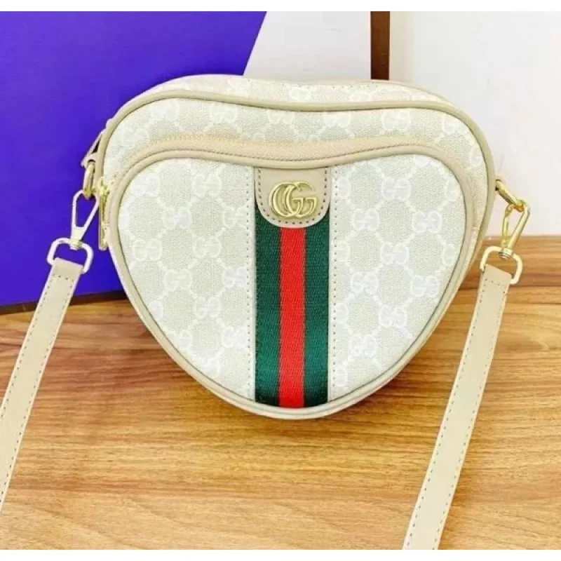 Stylish Gucci Heart Pochette Sling Bag With Box For Women (CSO1525)