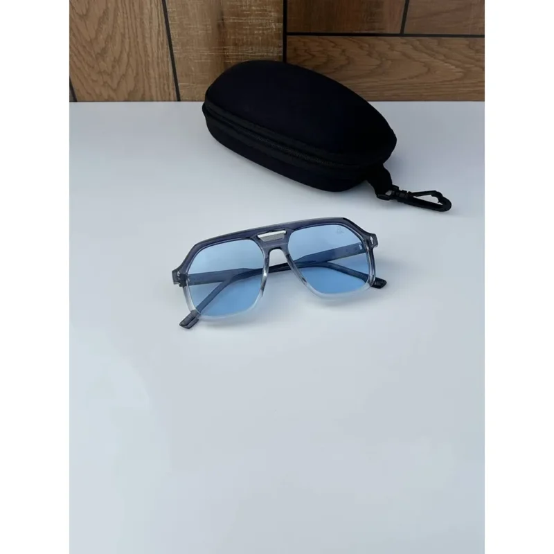Stylish Jacques Marie Mage Sunglasses Black Blue (CSO1795)