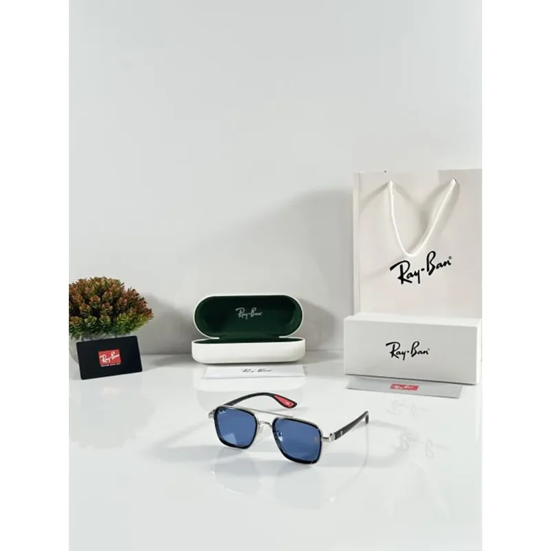 Premium Rayban Sunglasses 06 Silver Blue (SUP164)