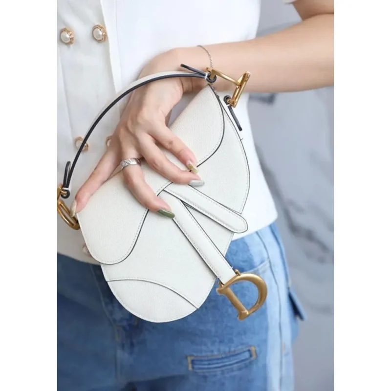Premium Dior Saddle Small Bag With Og Box White For Women (TB11)
