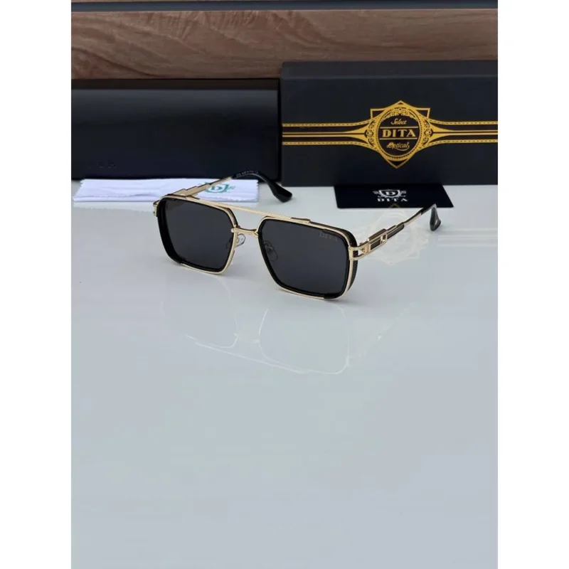 Stylish Dita Sunglasses Golden Black (CSO1826)