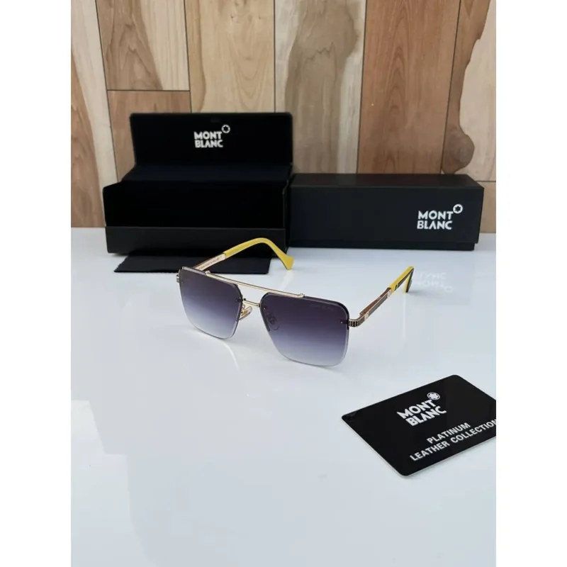 Stylish Mont Blanc Sunglasses Gold Black (CSO1724)